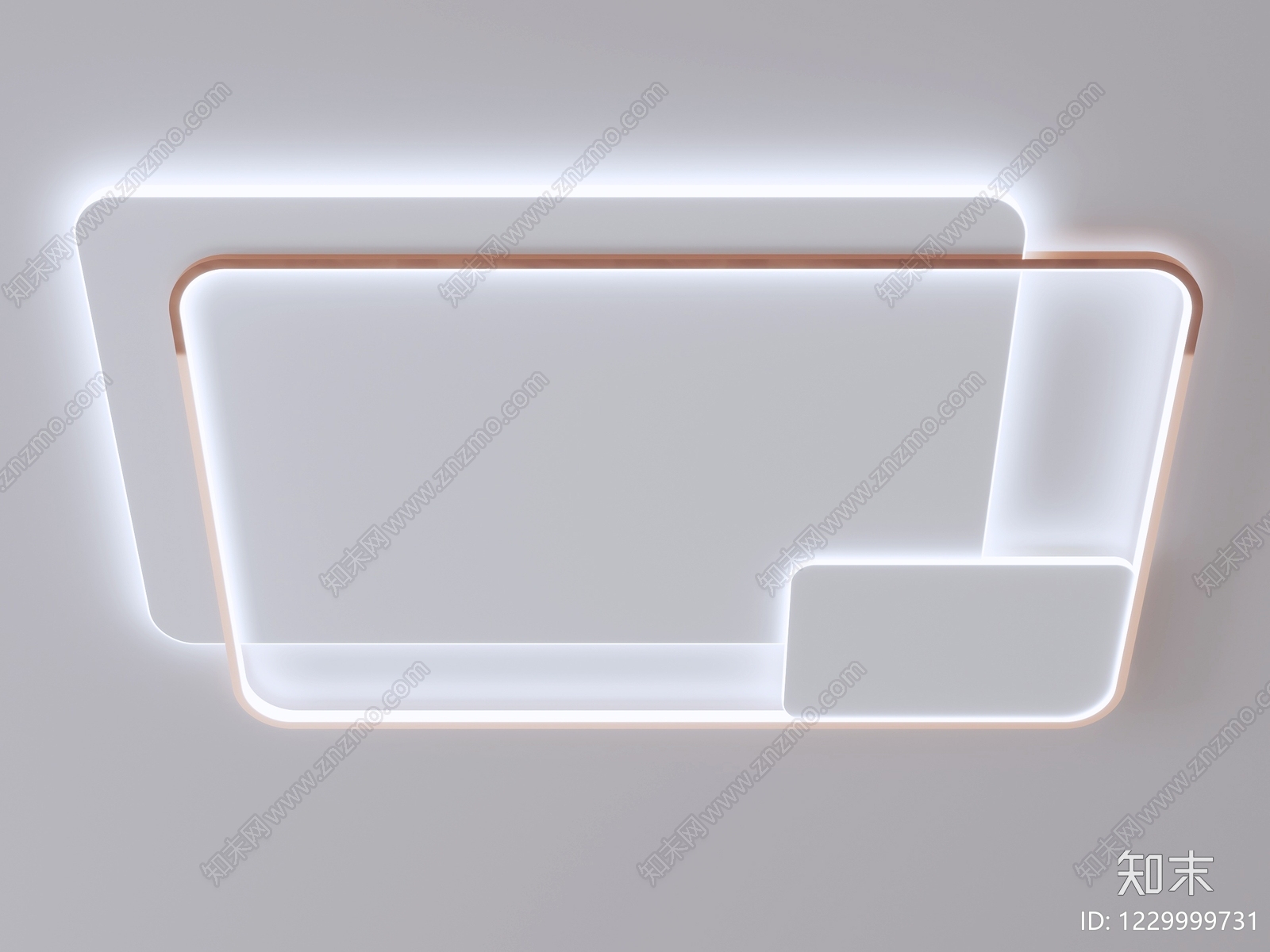 轻奢儿童房吸顶灯3D模型渲染效果图