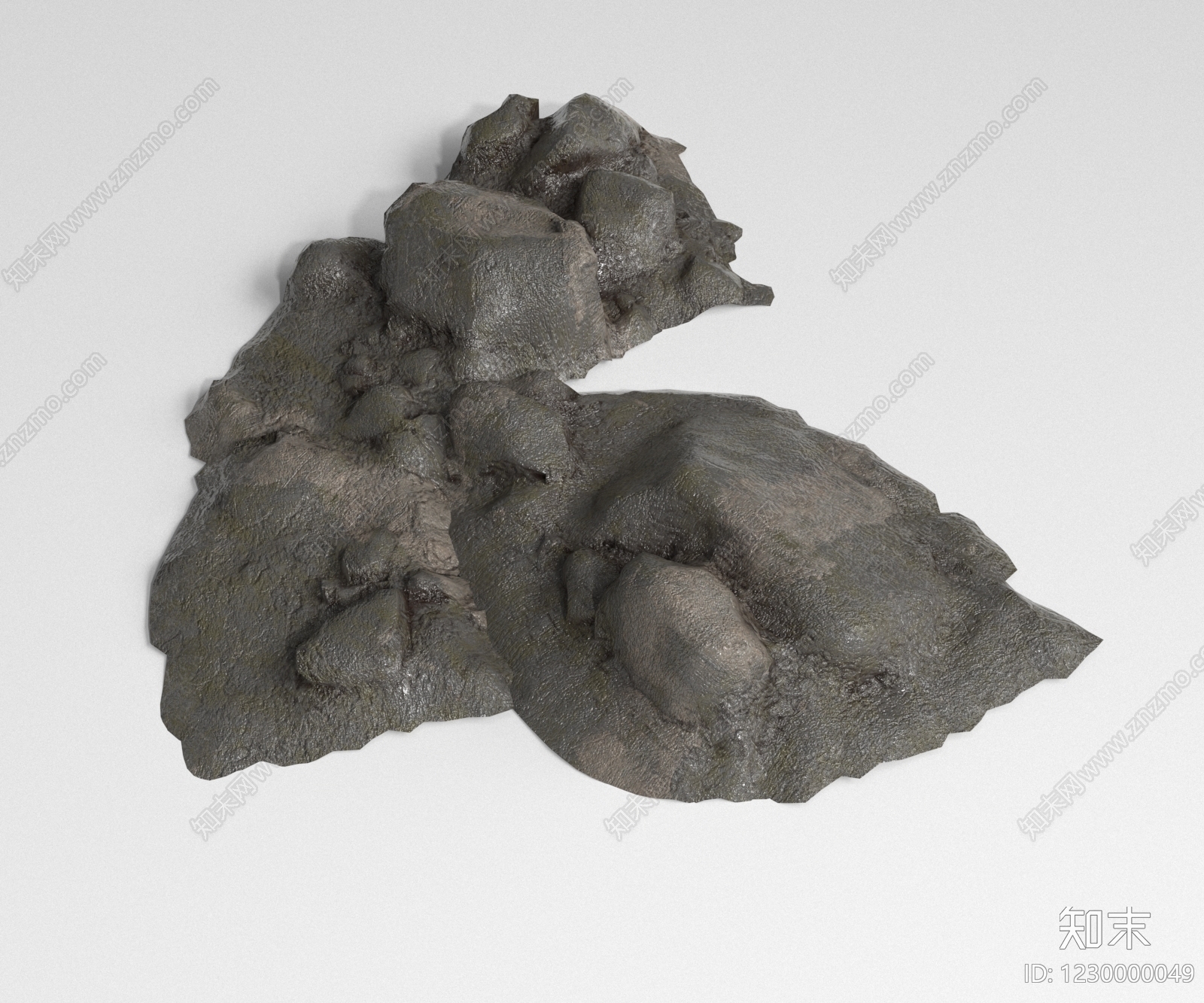 侘寂石头3D模型下载【ID:1230000049】