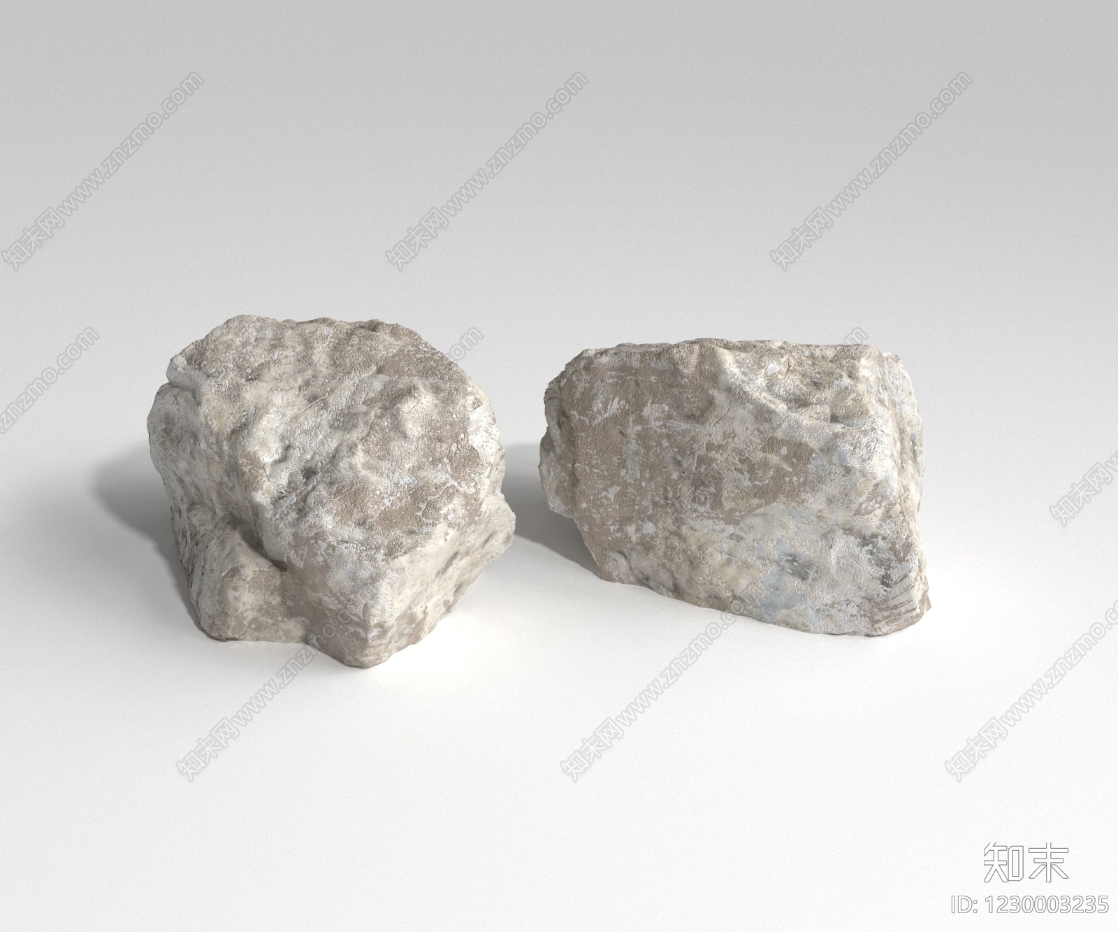 侘寂石头3D模型下载【ID:1230003235】