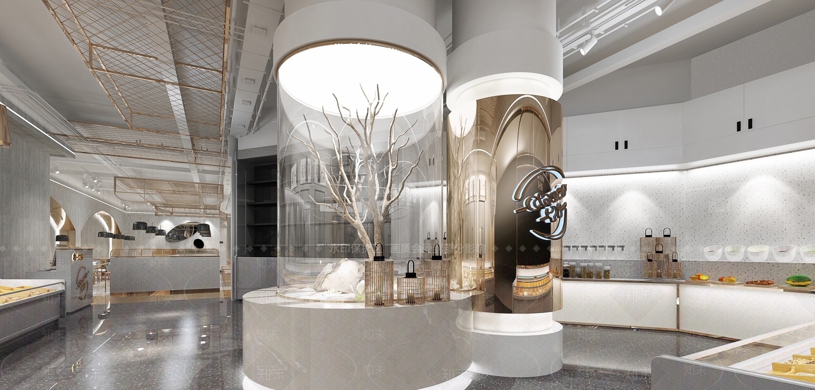 轻奢火锅店3D模型下载【ID:1230011670】