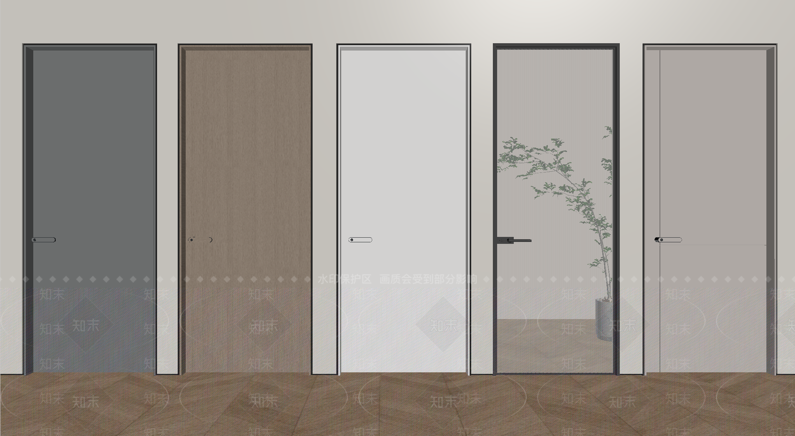 意式极简单开门SU模型下载【ID:1230016053】