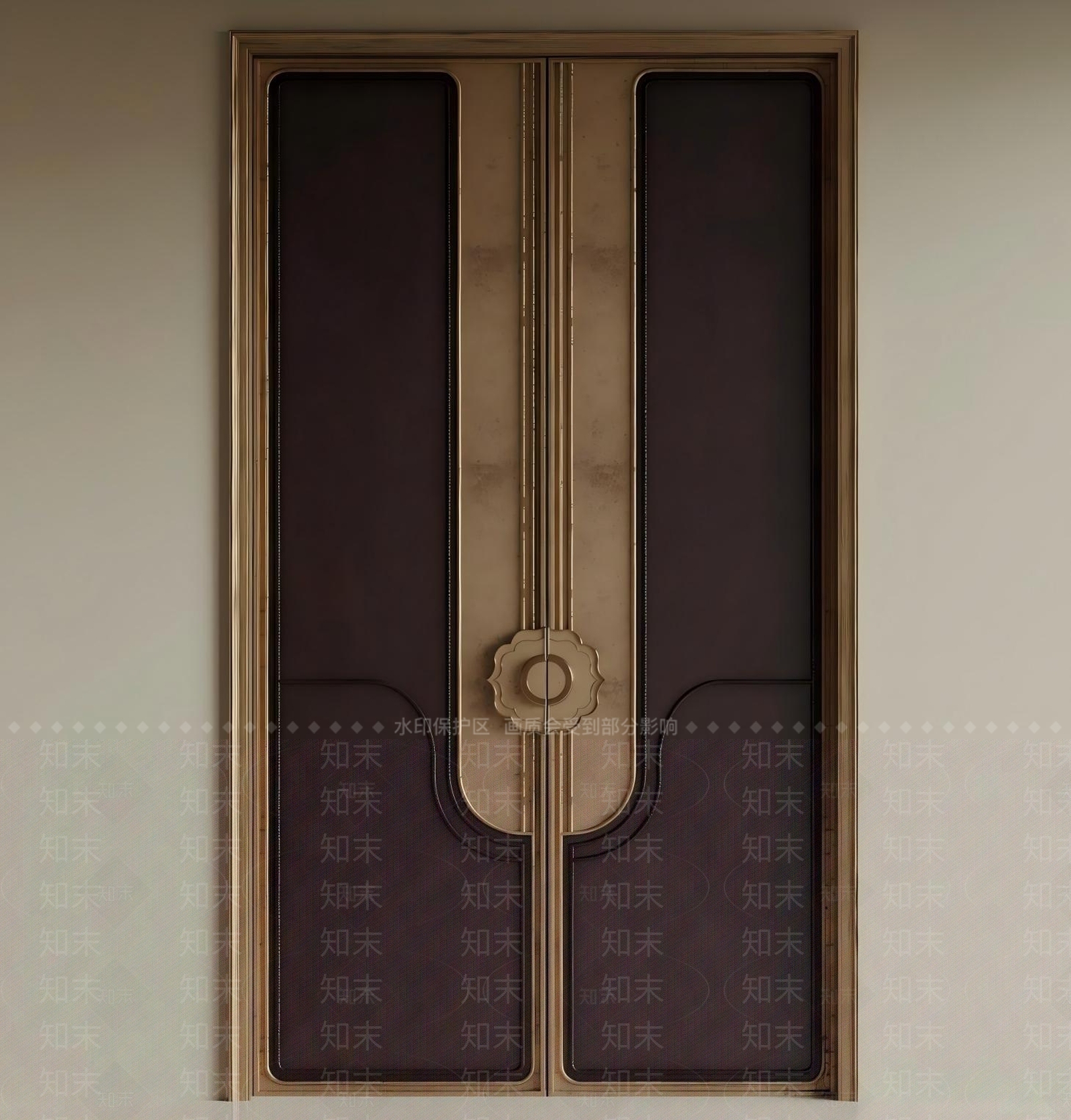 新中式双开门SU模型下载【ID:1230021014】