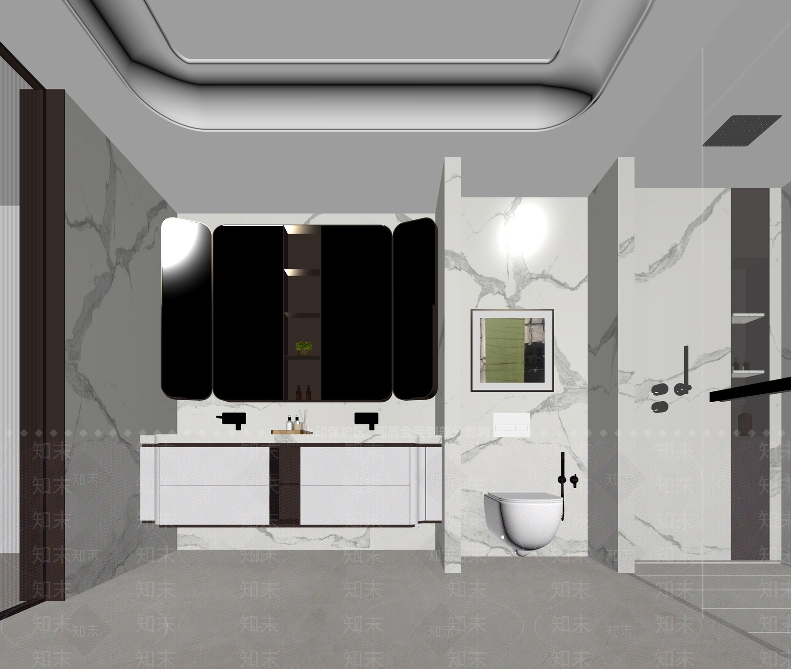 轻奢卫生间3D模型下载【ID:1230031071】