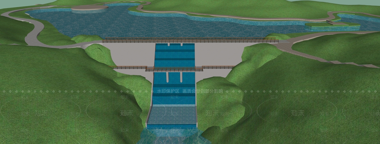现代主义水利SU模型下载【ID:1230061376】