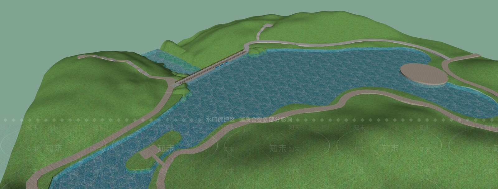 现代主义水利SU模型下载【ID:1230061376】