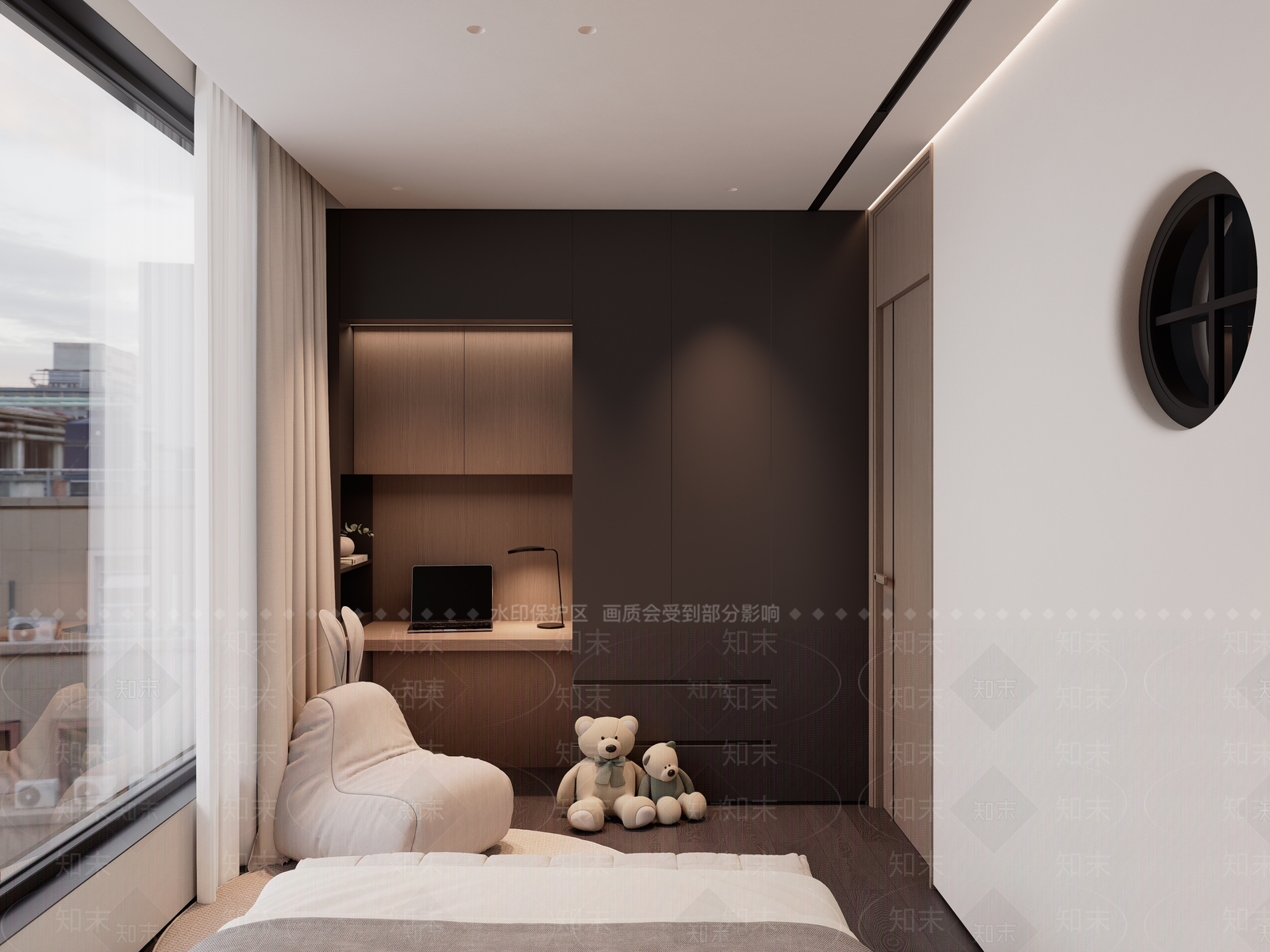 现代简约家居卧室SU模型下载【ID:1230069721】