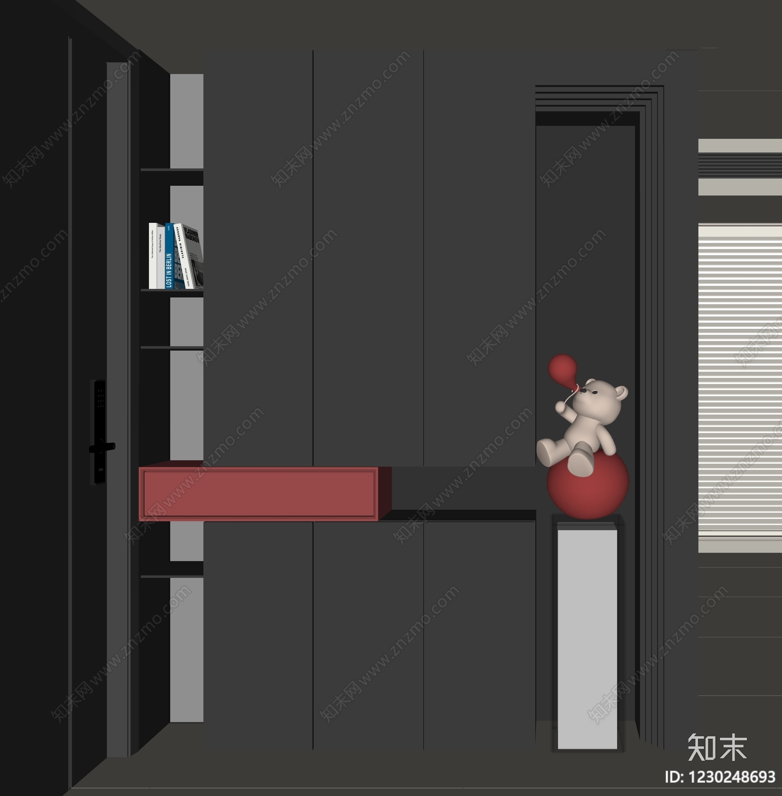 现代简约鞋柜SU模型下载【ID:1230248693】