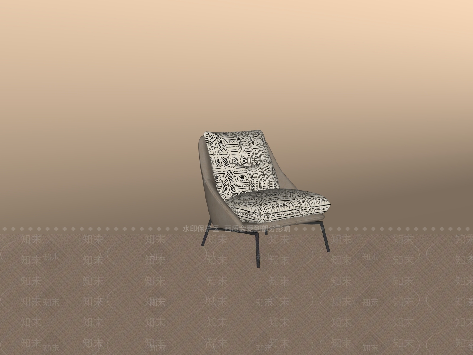 现代简约休闲椅SU模型下载【ID:1230284305】
