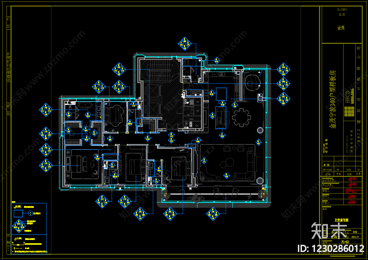 大平层cad施工图下载【ID:1230286012】
