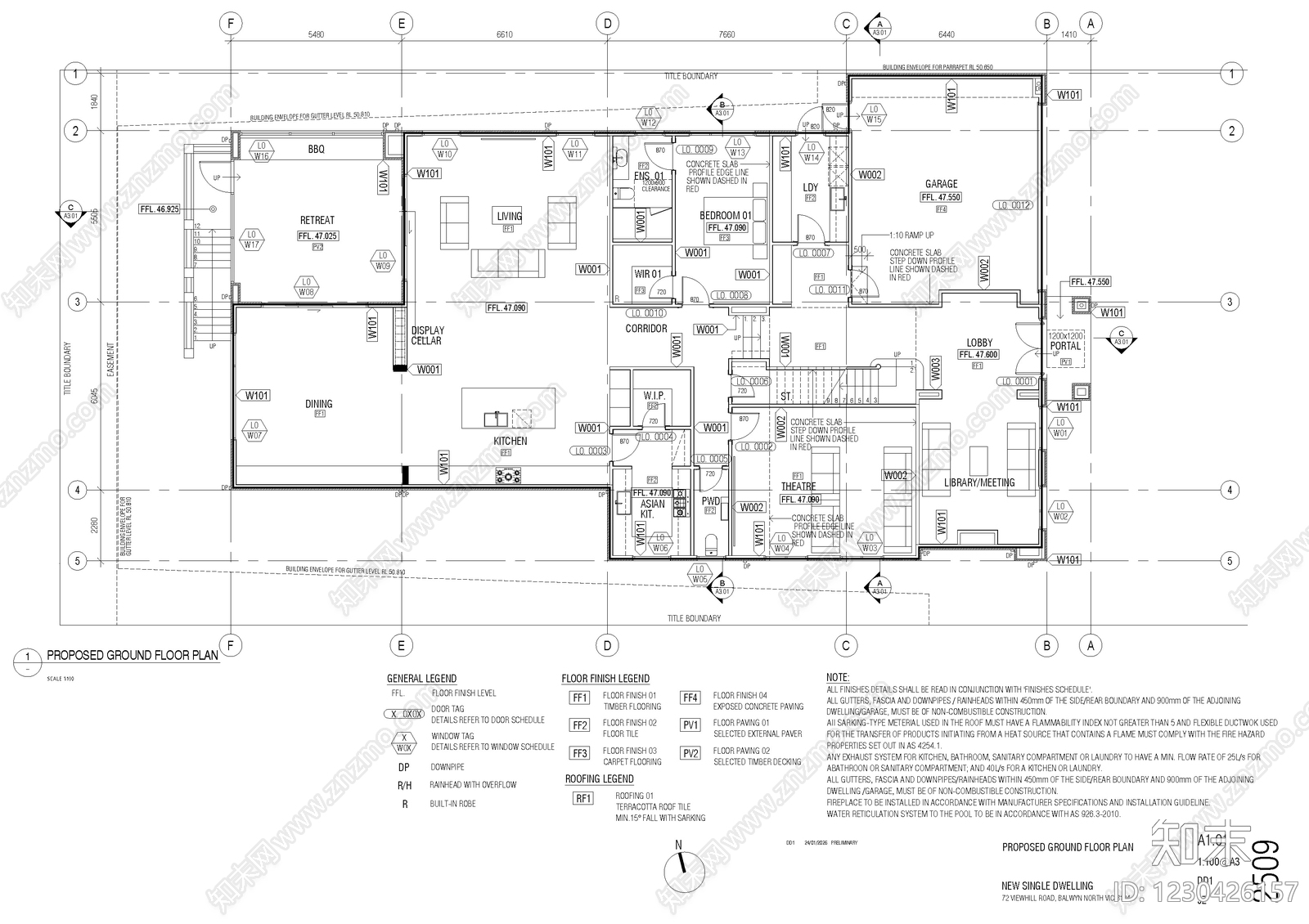 别墅建筑cad施工图下载【ID:1230426157】