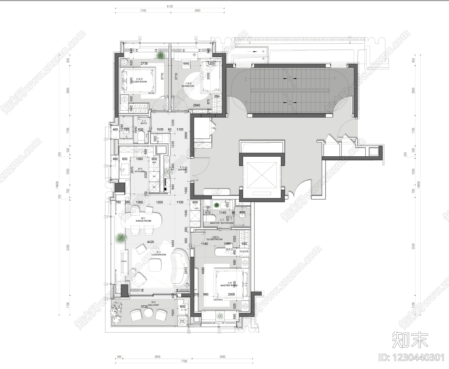 样板间cad施工图下载【ID:1230440301】