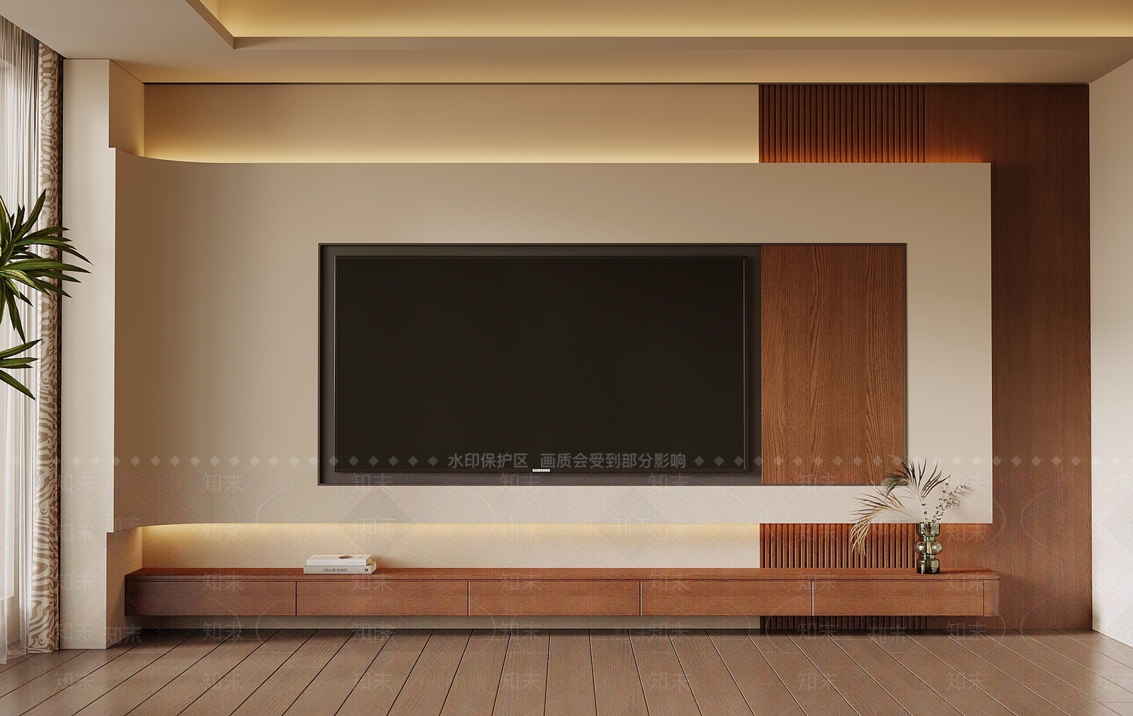 中古风电视背景墙3D模型下载【ID:1230440435】