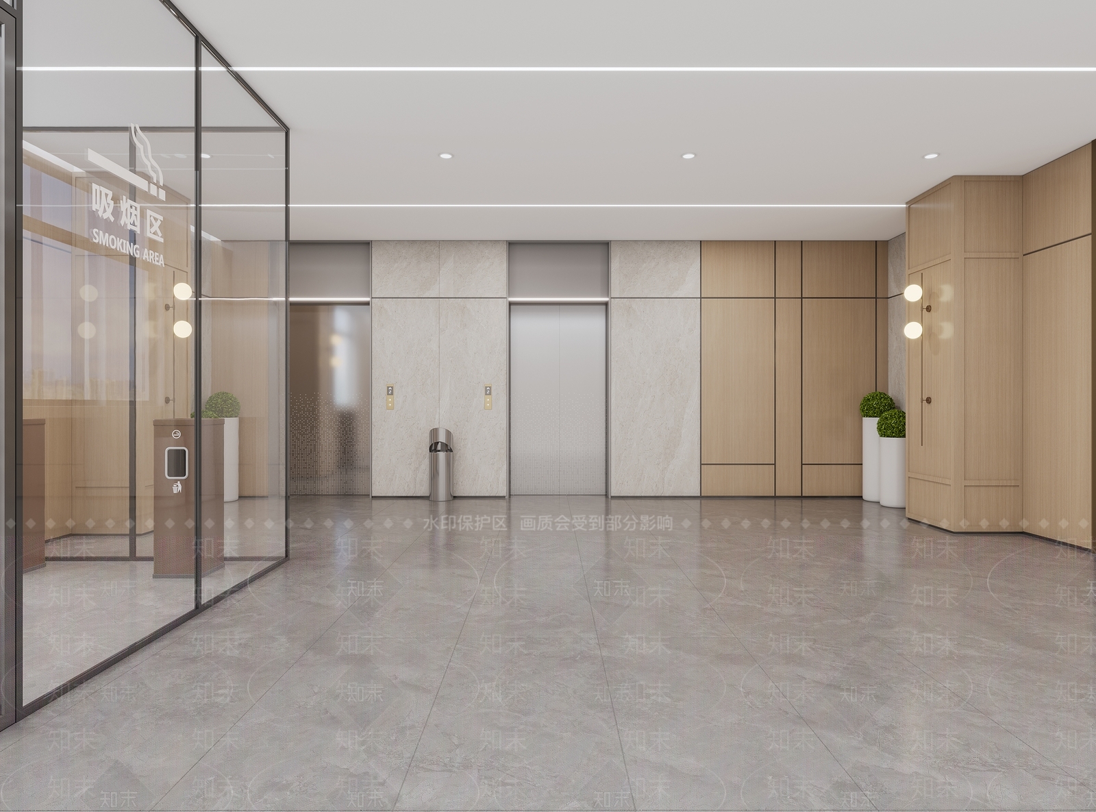 现代简约走廊3D模型下载【ID:1230443974】