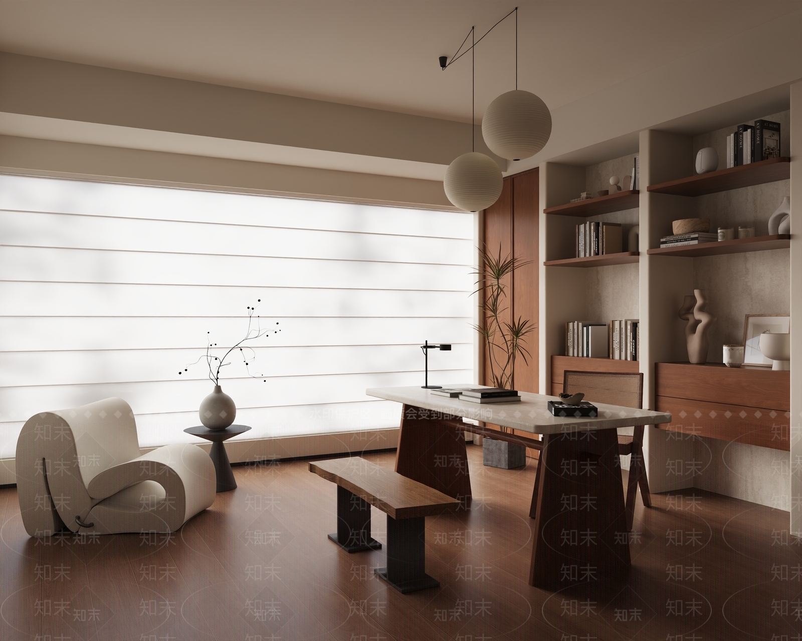 中古风书房3D模型下载【ID:1230476371】