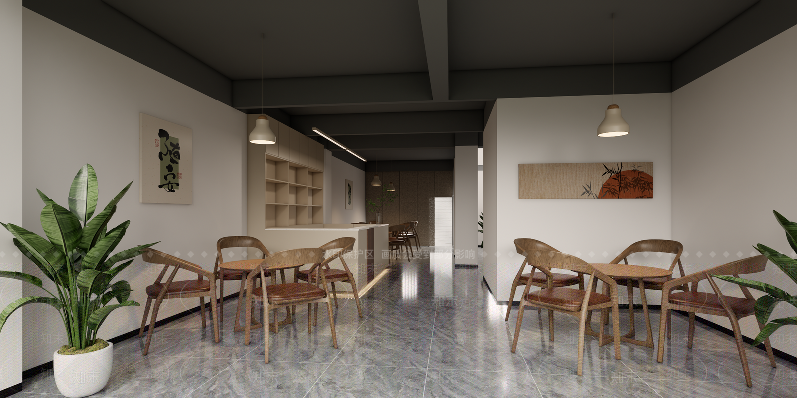新中式休息区SU模型下载【ID:1230480816】