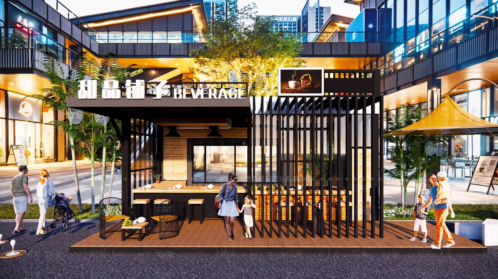 现代甜品面包店SU模型下载【ID:1230486804】