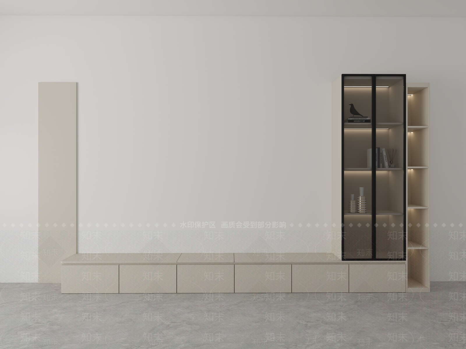极简电视柜3D模型下载【ID:1230493237】