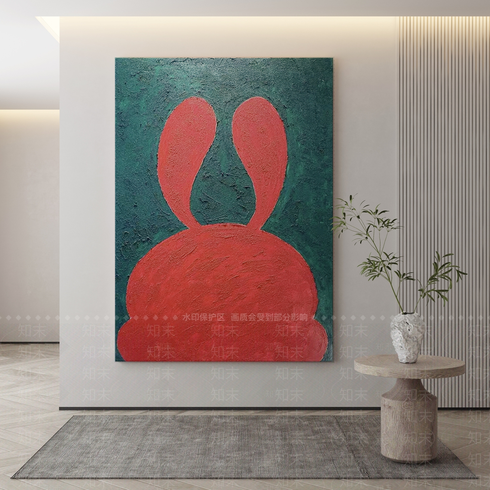 现代简约抽象挂画3D模型下载【ID:1230494735】