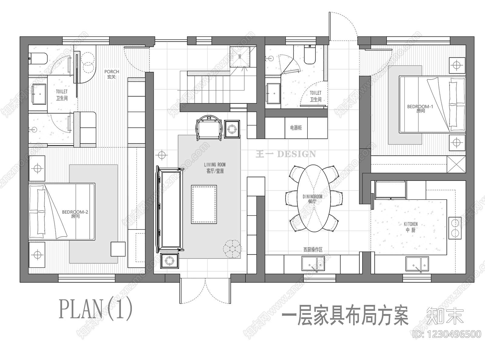 别墅cad施工图下载【ID:1230496500】