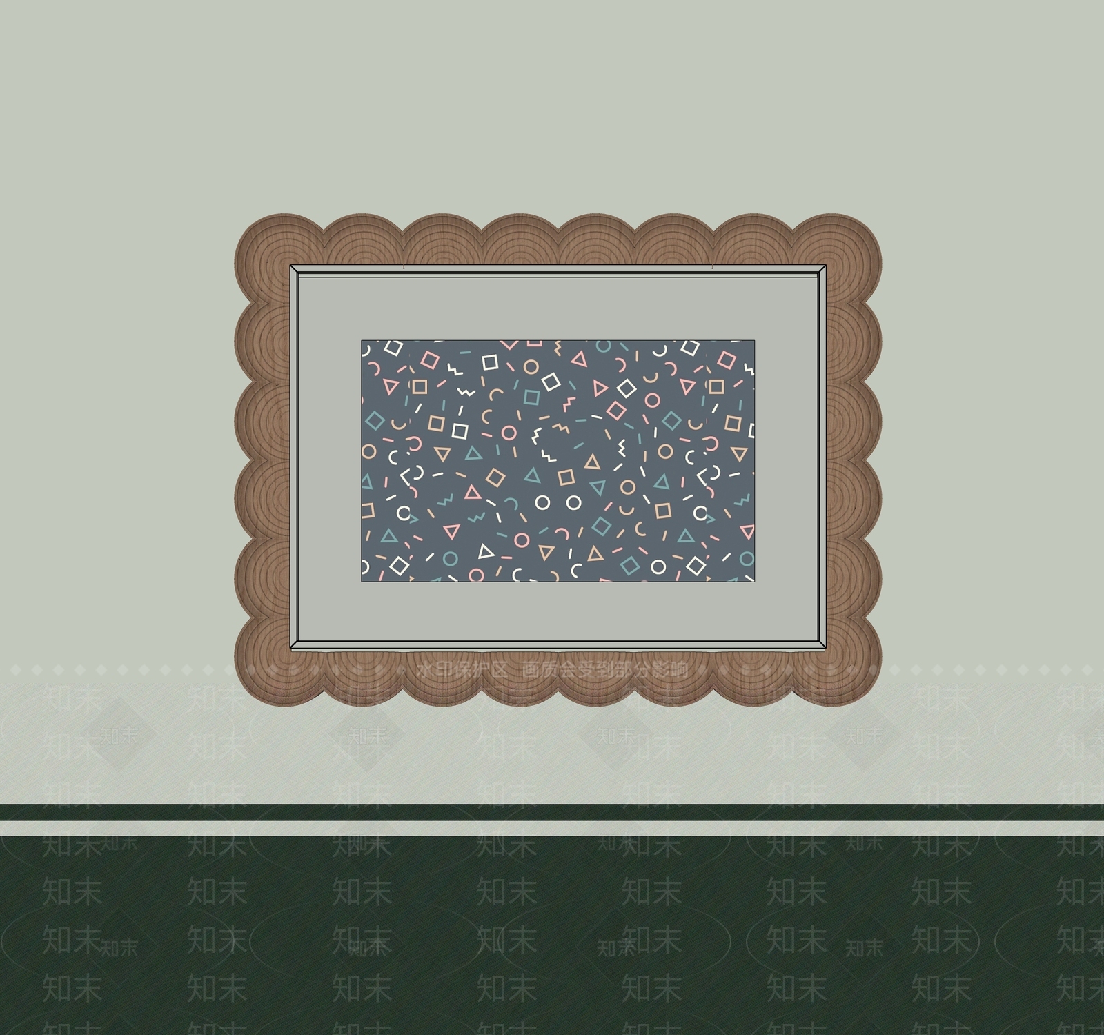 中古风儿童挂画SU模型下载【ID:1230506534】