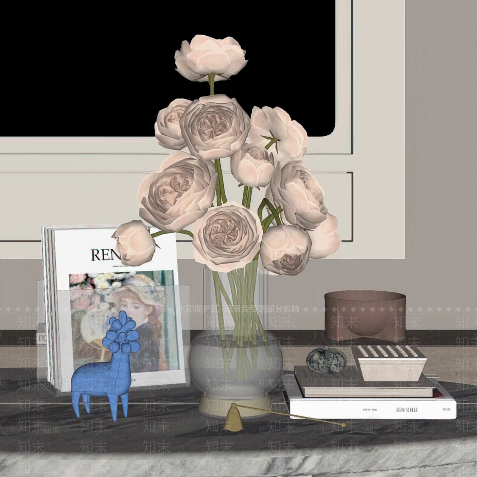 现代简约绿植摆件SU模型下载【ID:1230516122】