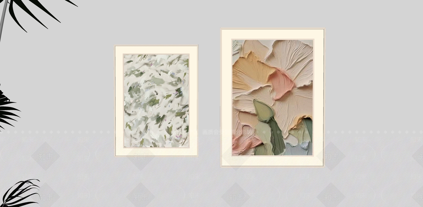 奶油风挂画组合SU模型下载【ID:1230521808】