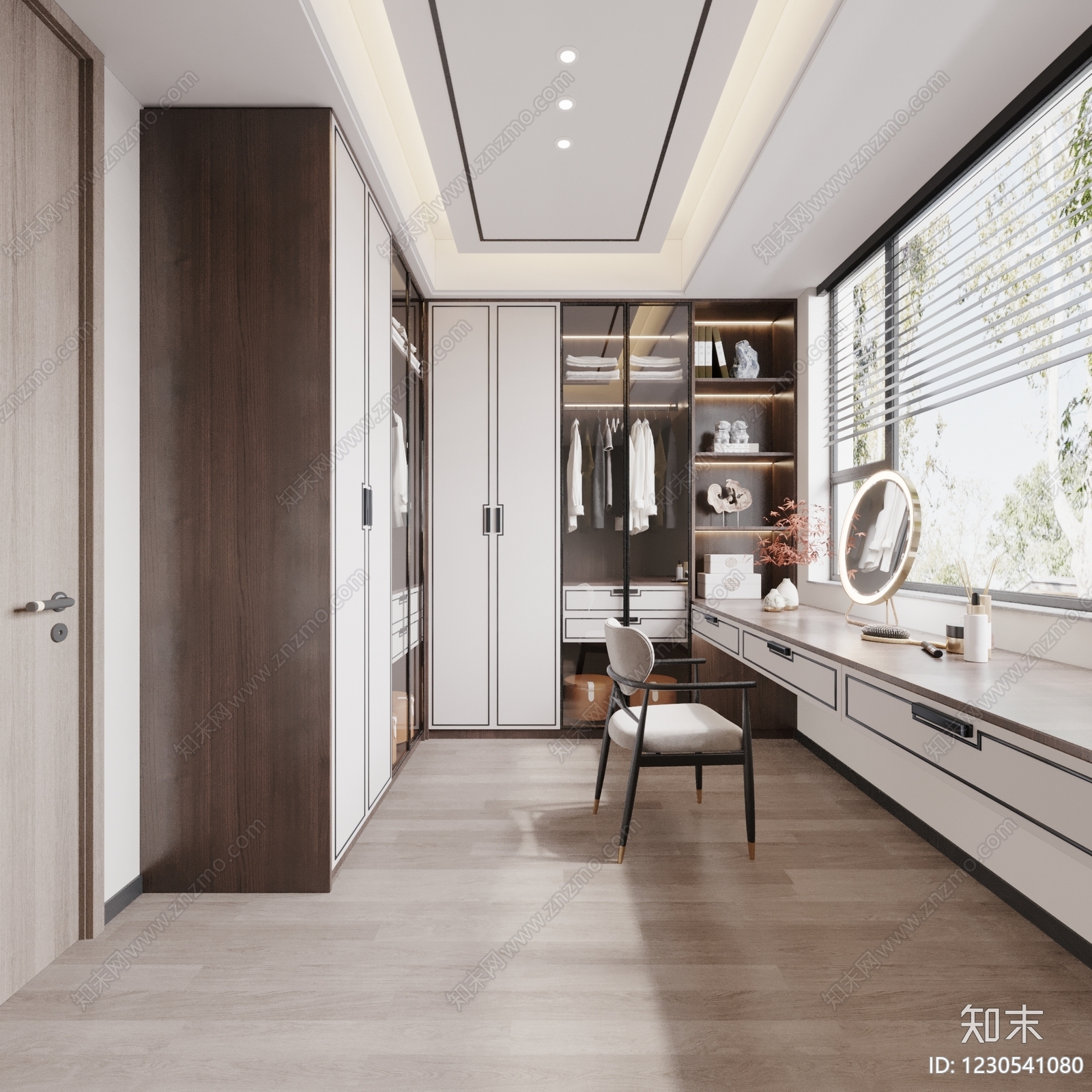 新中式衣帽间3D模型下载【ID:1230541080】