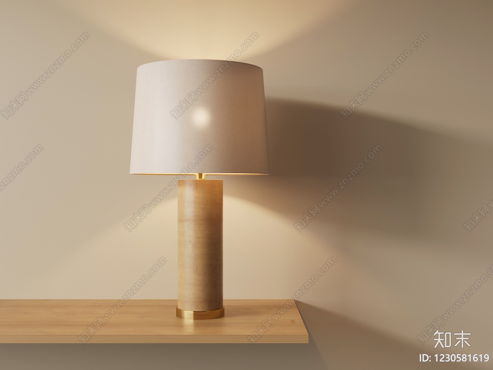 原木风台灯3D模型下载【ID:1230581619】