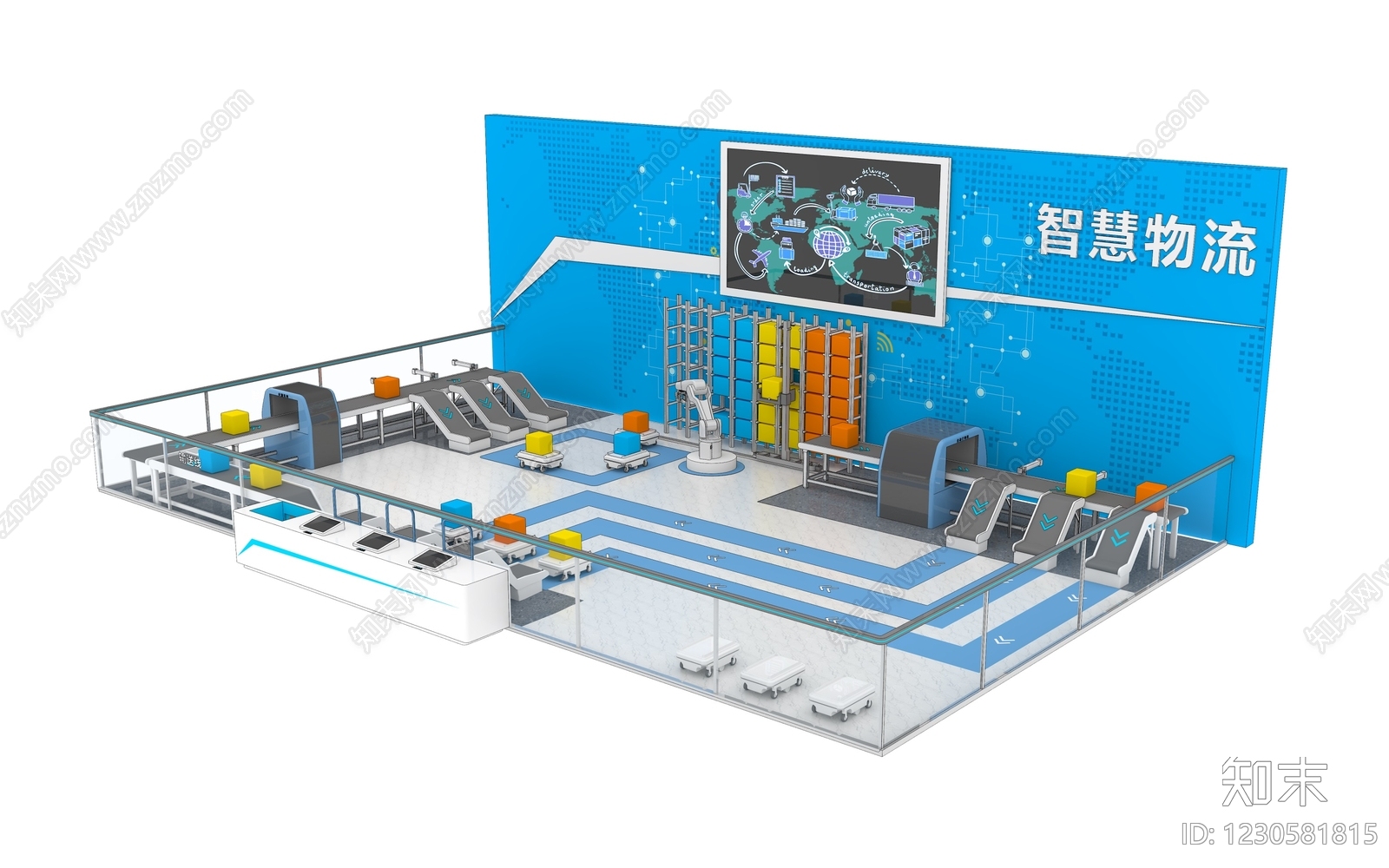 现代科技展厅3D模型下载【ID:1230581815】