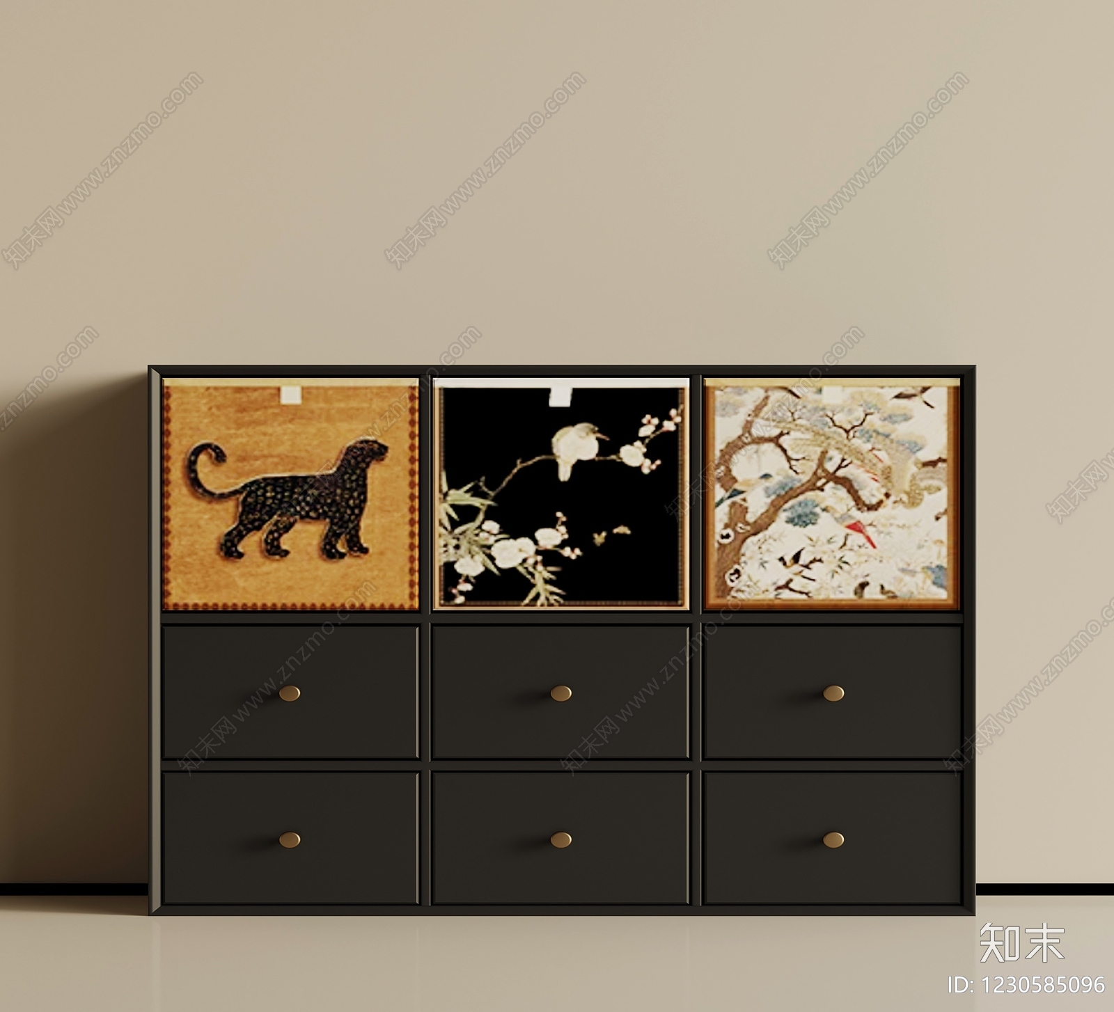 中古风玄关柜SU模型下载【ID:1230585096】