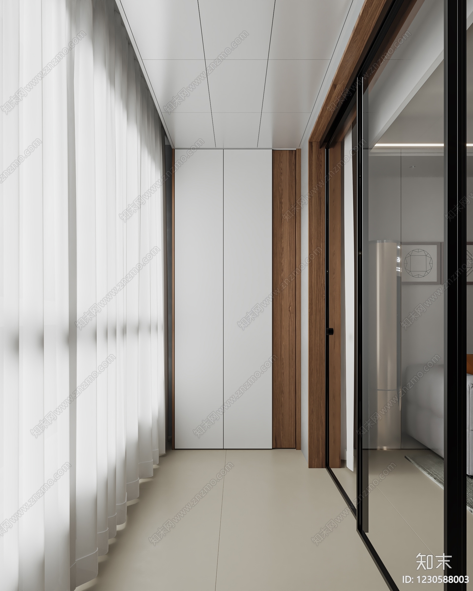 现代简约别墅客餐厅3D模型下载【ID:1230588003】