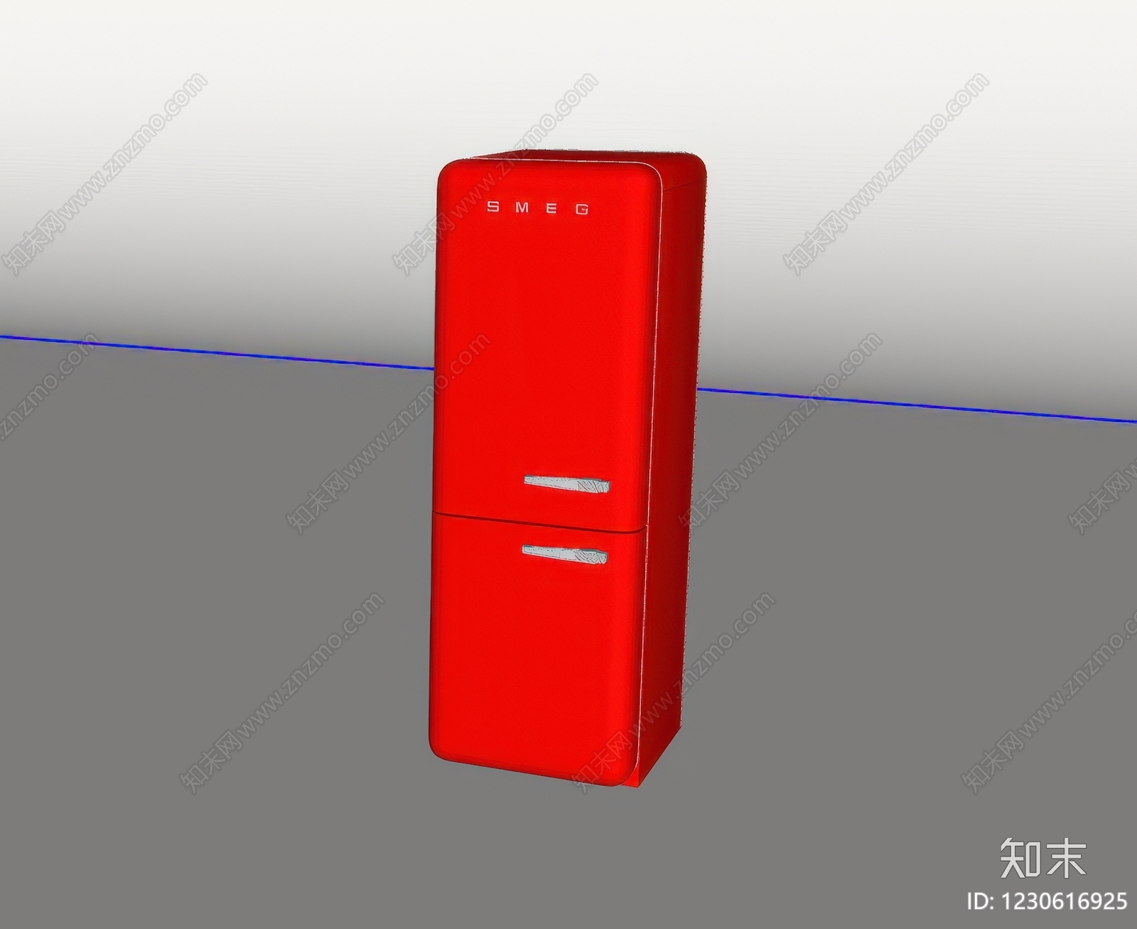 复古冰箱SU模型下载【ID:1230616925】
