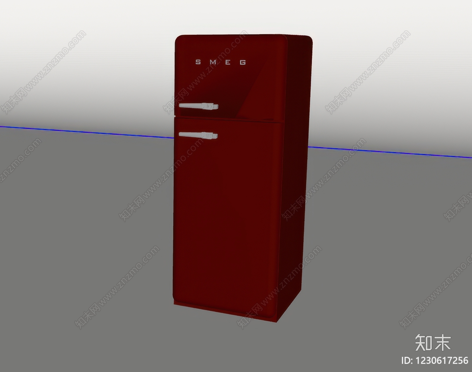 复古冰箱SU模型下载【ID:1230617256】