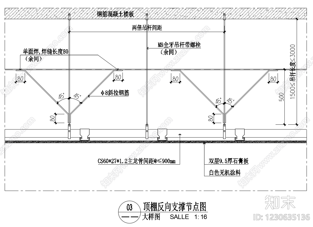 吊顶节点CAD图纸