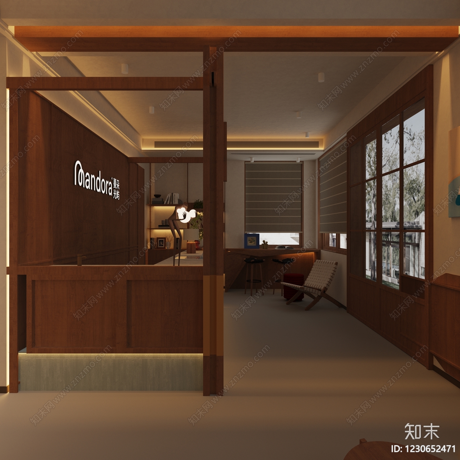 中古风民宿大厅3D模型下载【ID:1230652471】
