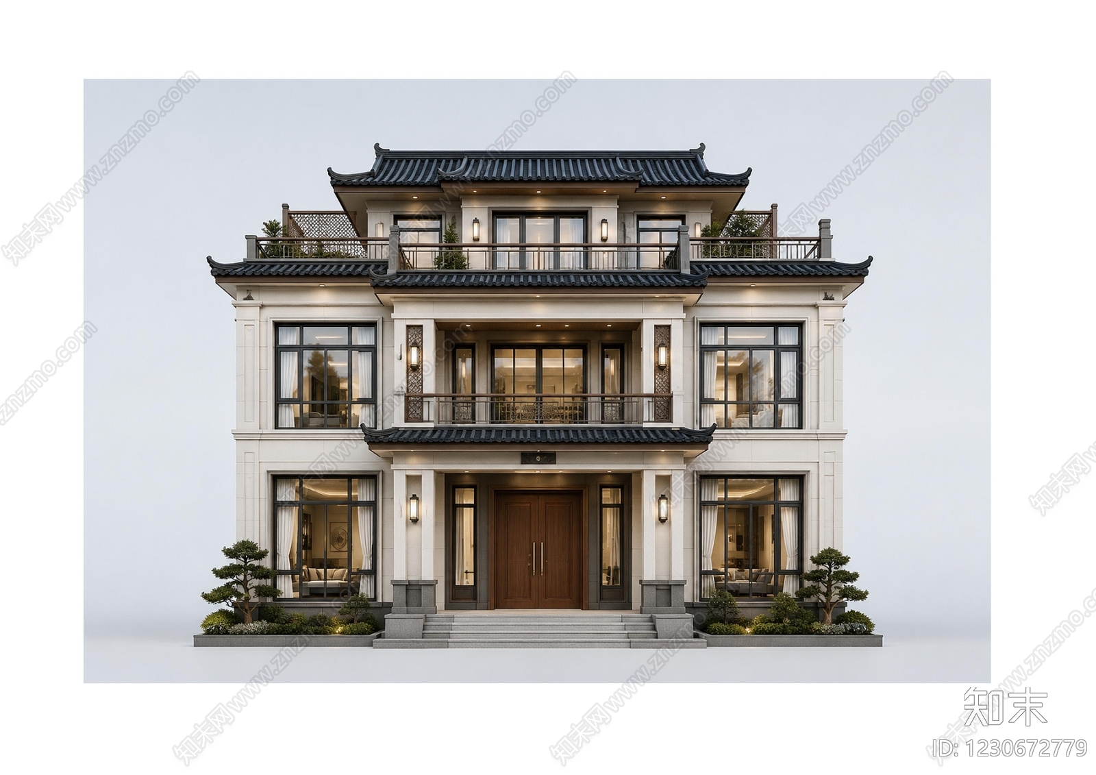 别墅建筑cad施工图下载【ID:1230672779】