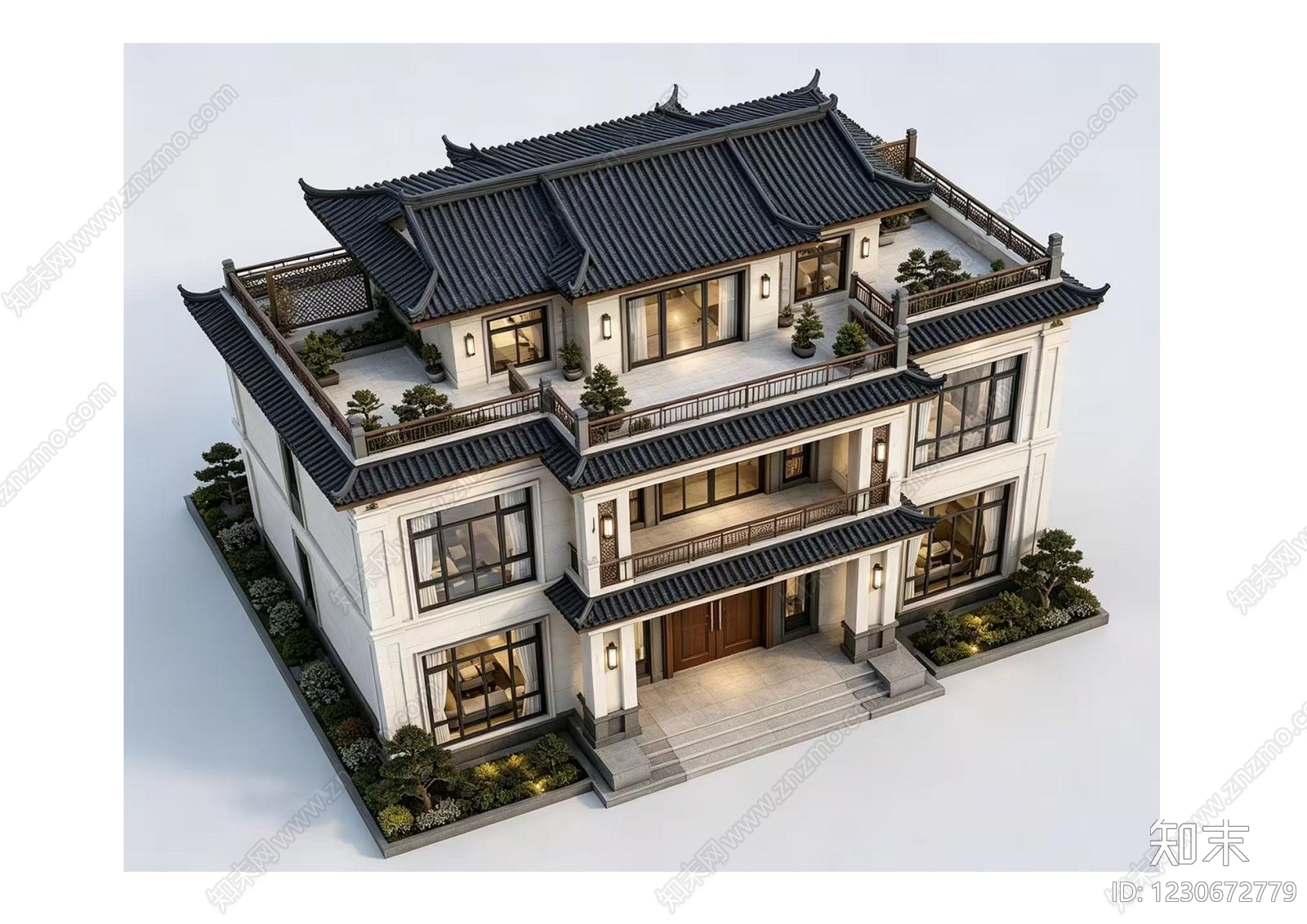 别墅建筑cad施工图下载【ID:1230672779】
