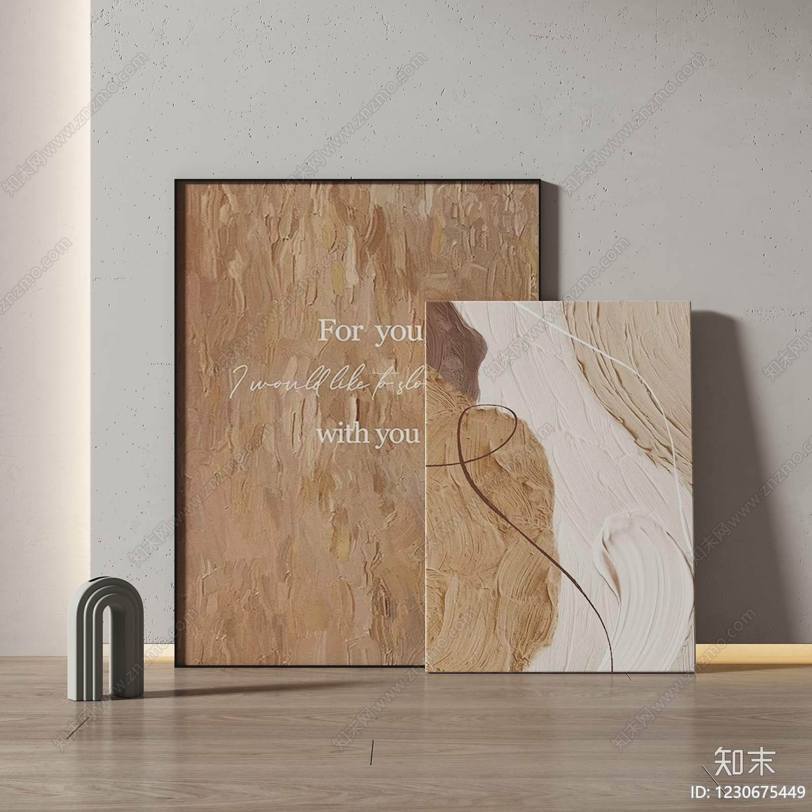 侘寂组合画3D模型下载【ID:1230675449】