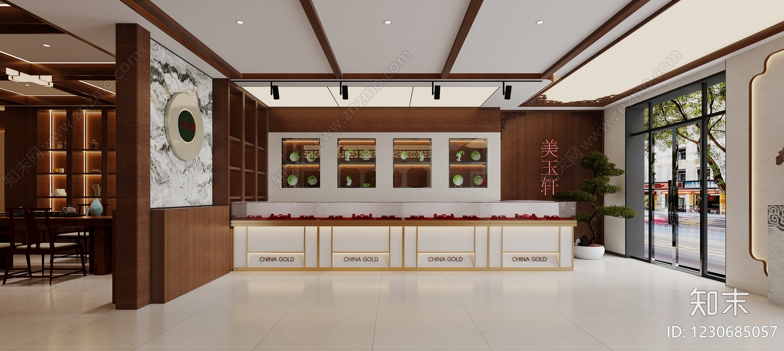 新中式珠宝店3D模型下载【ID:1230685057】