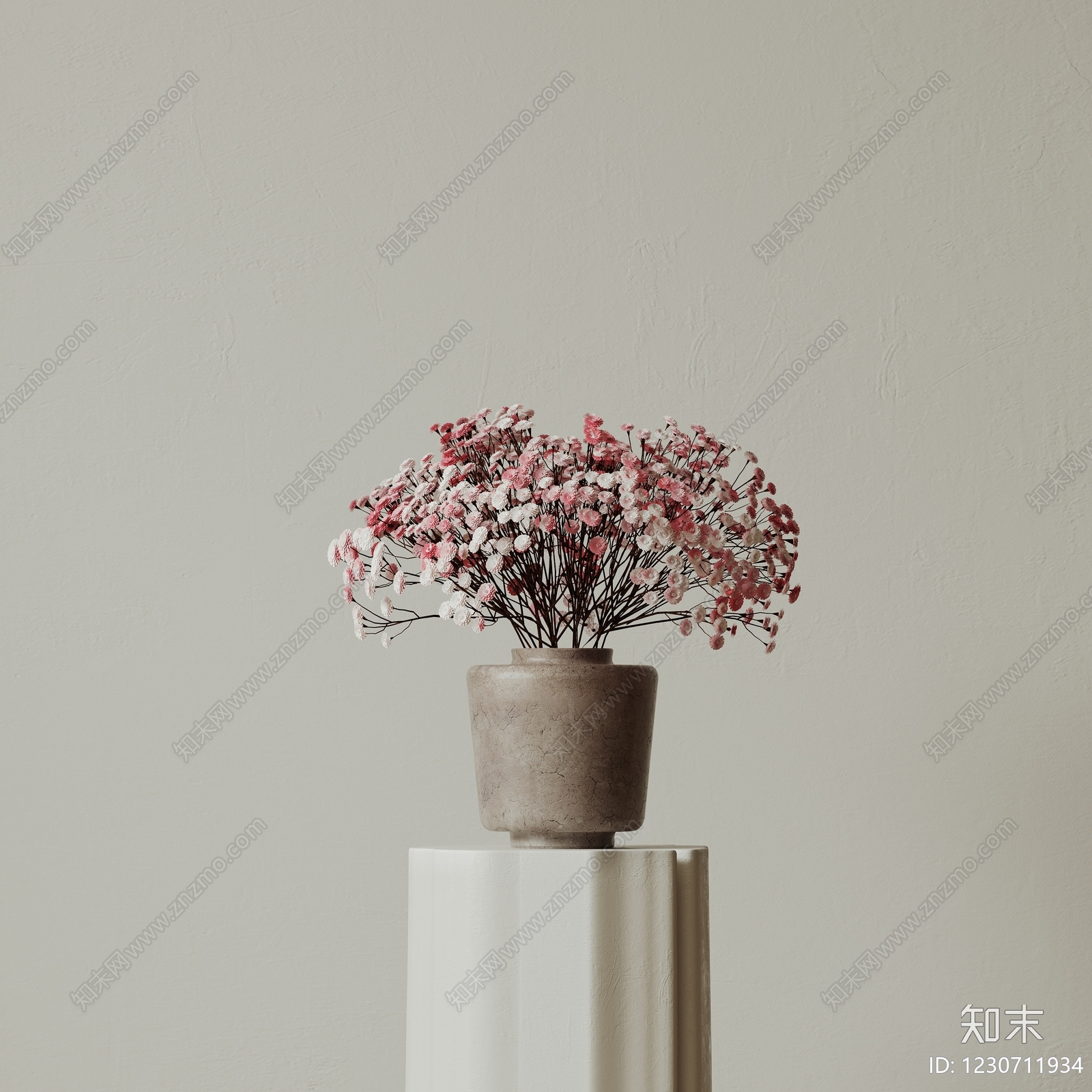 侘寂花艺SU模型下载【ID:1230711934】