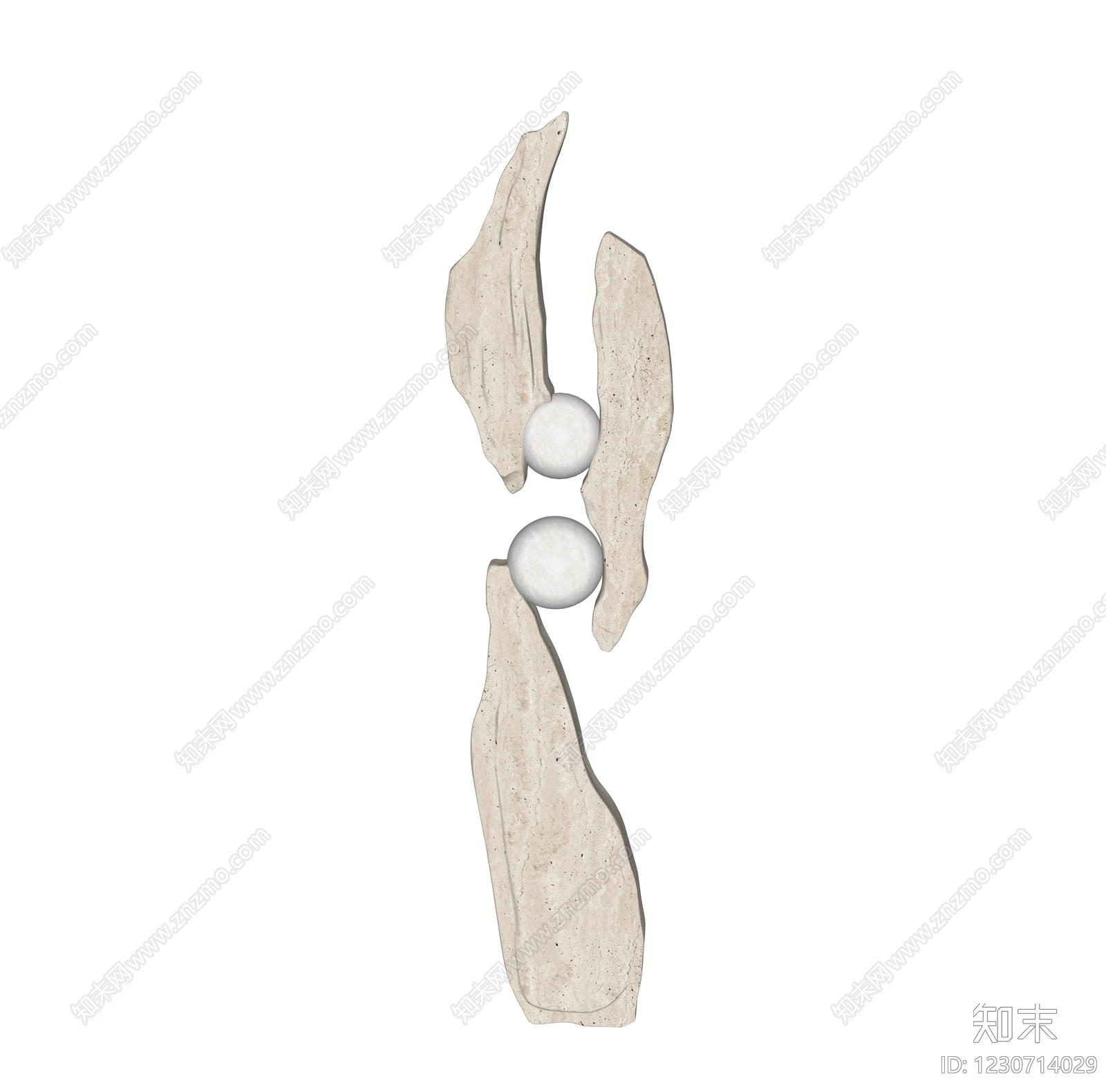 侘寂雕塑摆件SU模型下载【ID:1230714029】