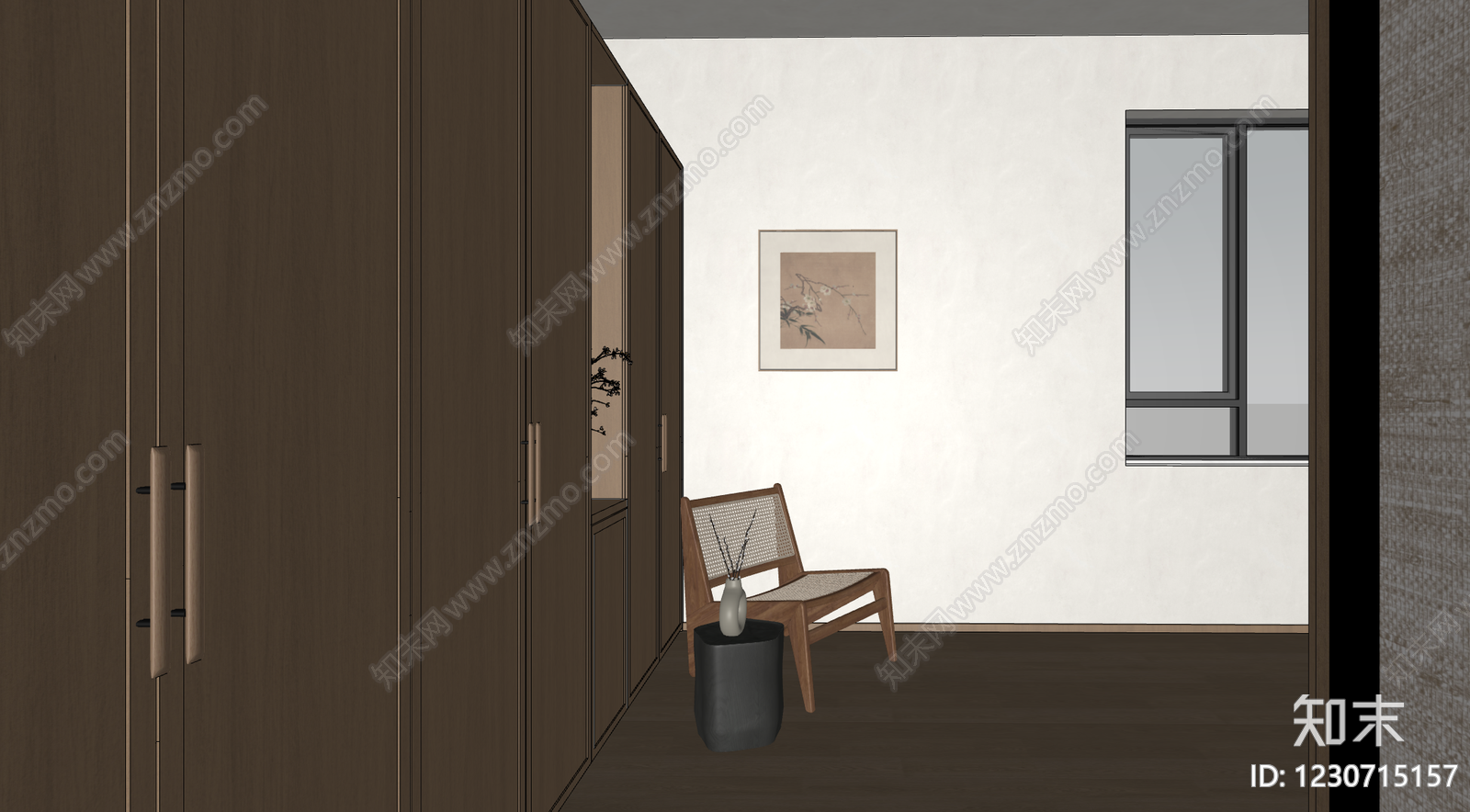 新中式休闲椅SU模型下载【ID:1230715157】