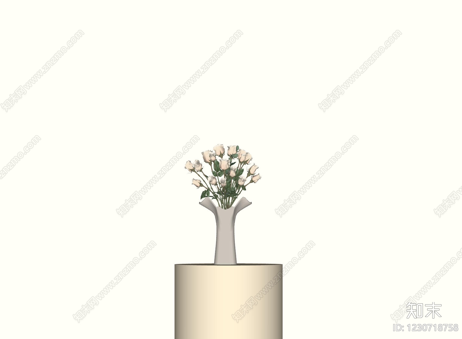极简花艺SU模型下载【ID:1230718758】