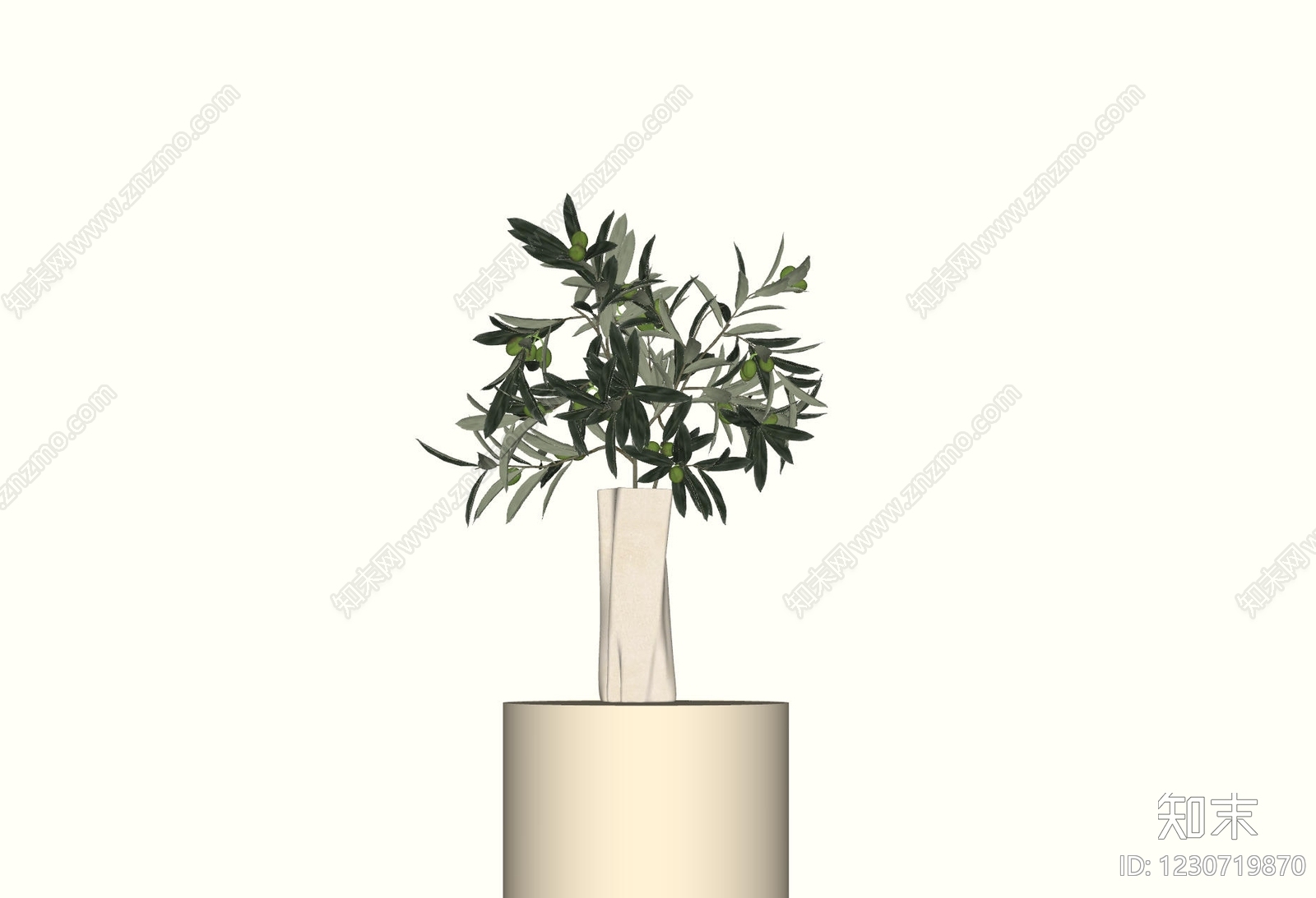 侘寂花艺SU模型下载【ID:1230719870】