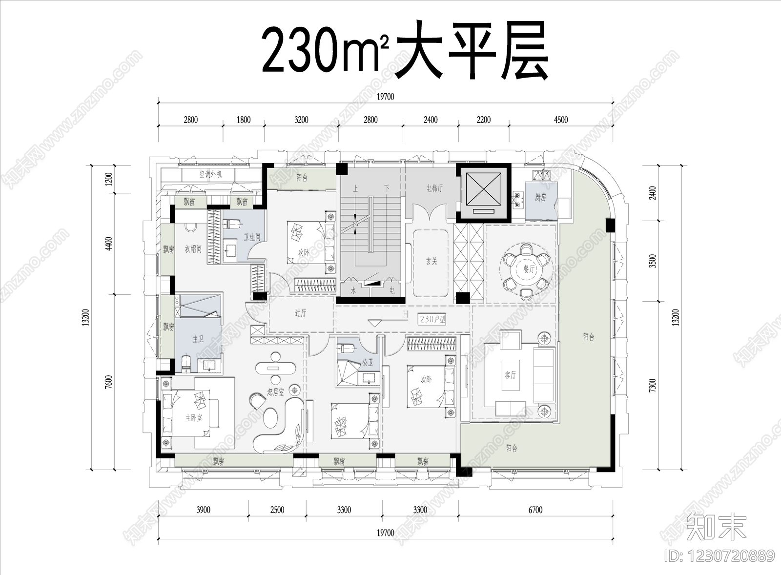 住宅楼建筑cad施工图下载【ID:1230720889】