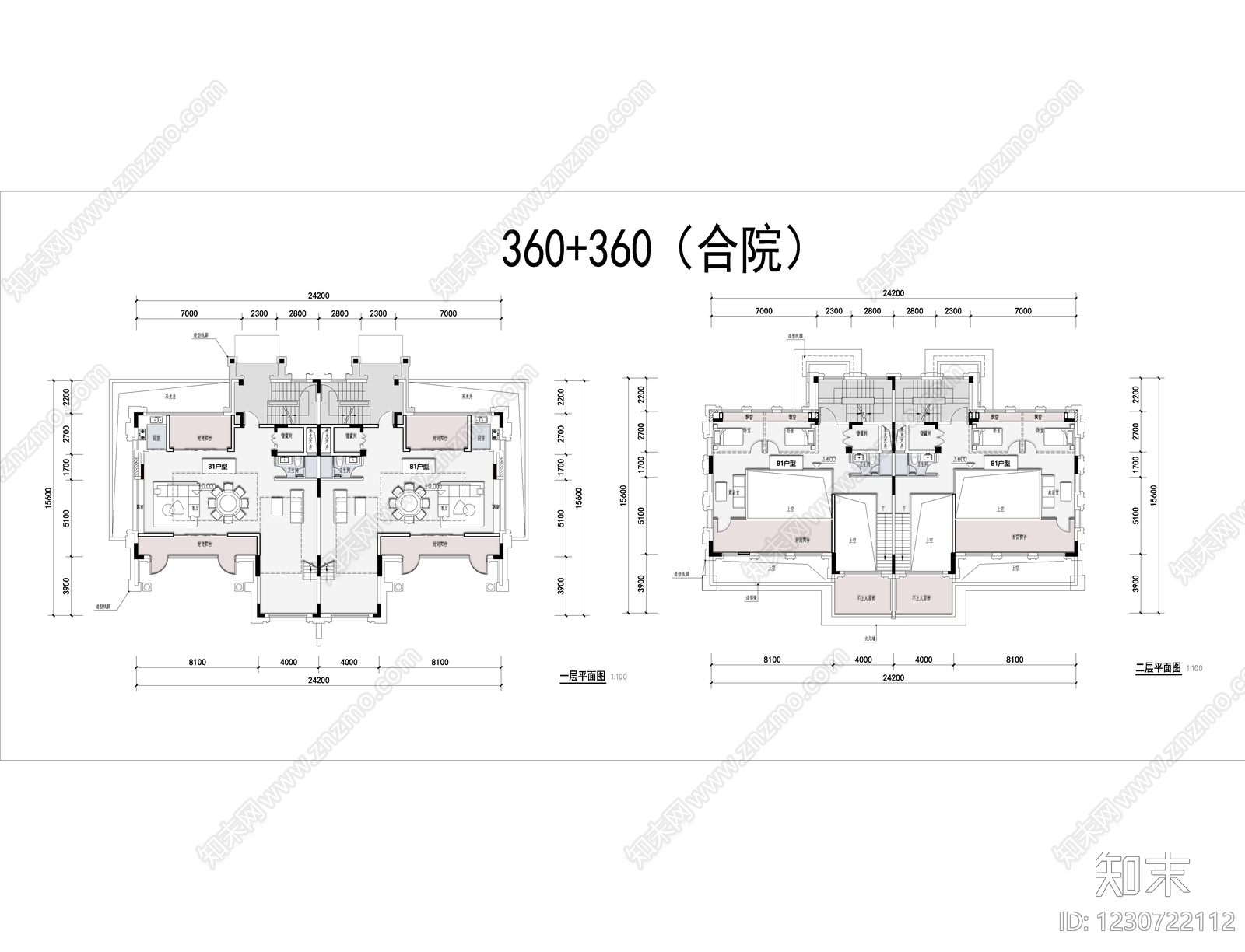 别墅建筑cad施工图下载【ID:1230722112】