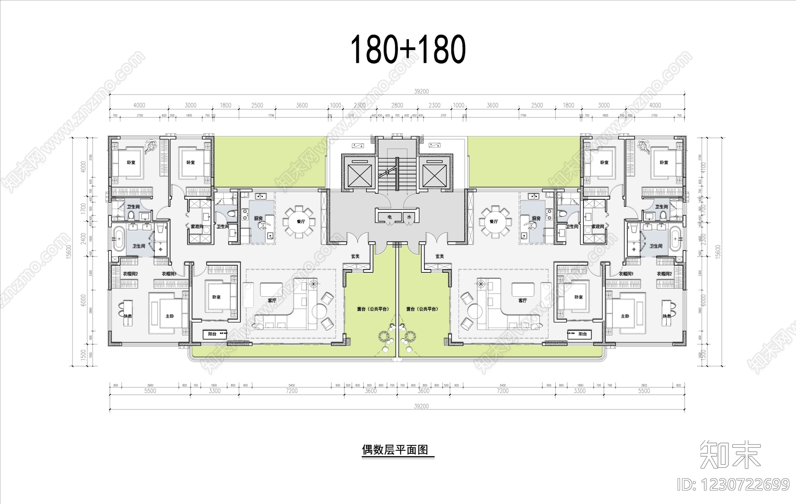 住宅楼建筑cad施工图下载【ID:1230722699】