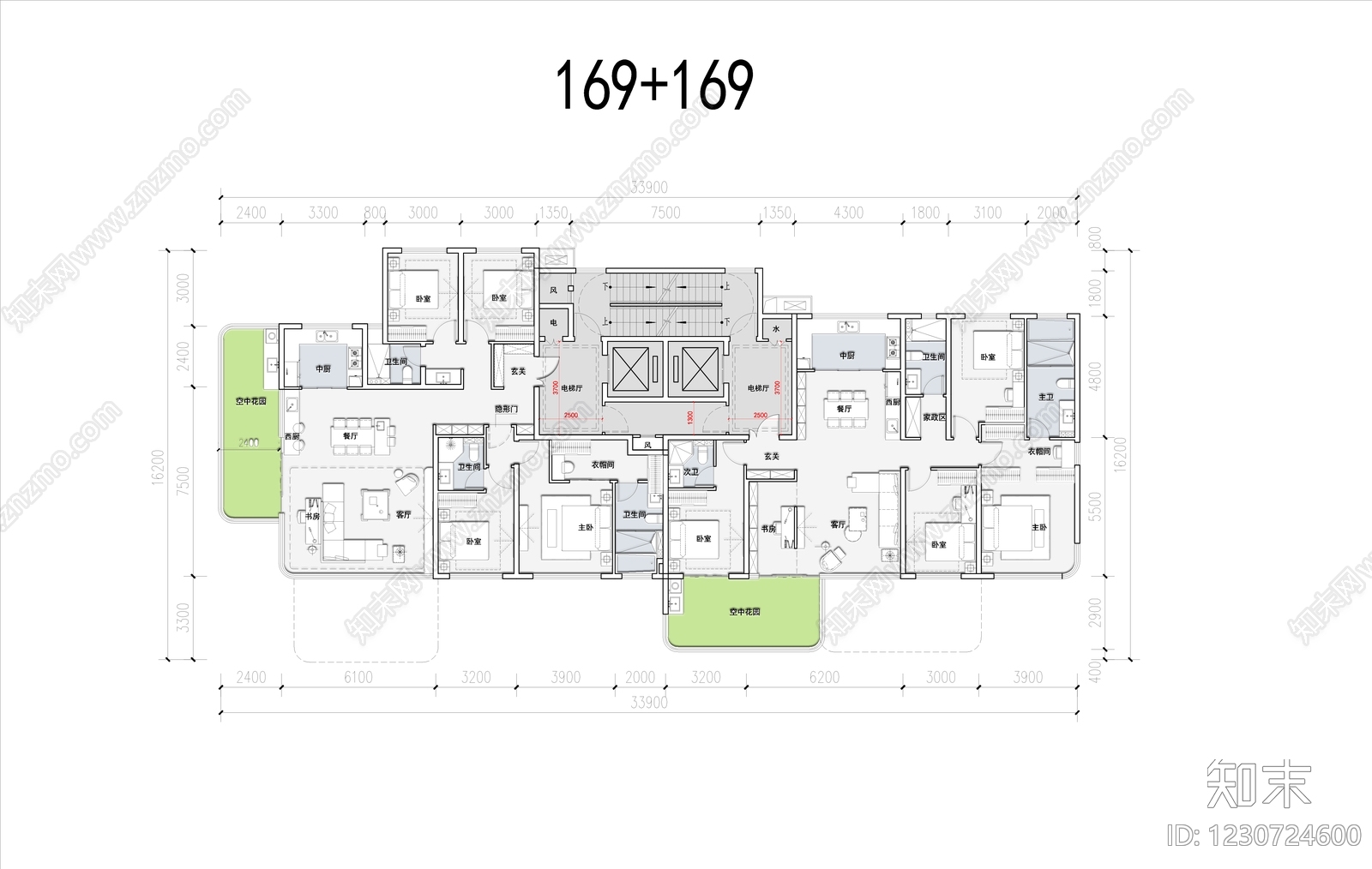 住宅楼建筑cad施工图下载【ID:1230724600】