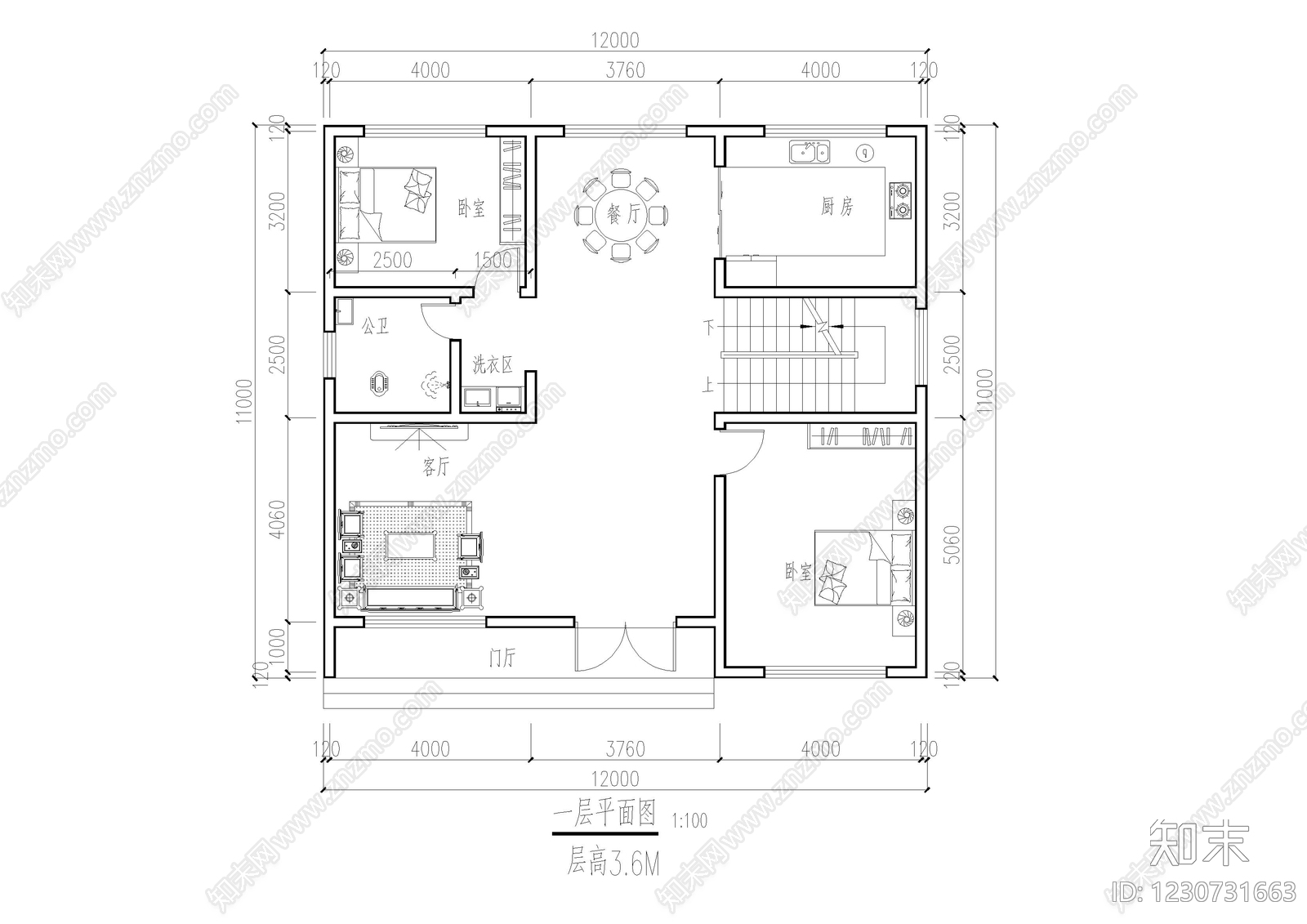 别墅建筑cad施工图下载【ID:1230731663】