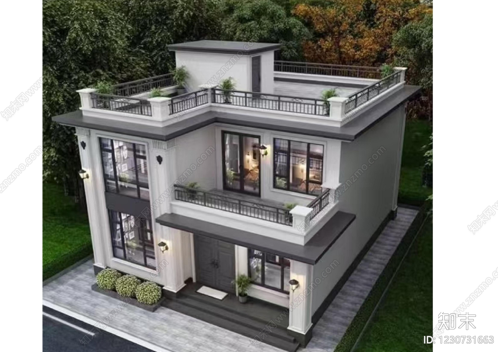 别墅建筑cad施工图下载【ID:1230731663】